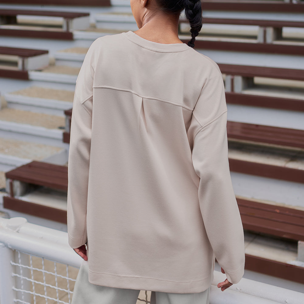 Back Pleated Sweatshirt