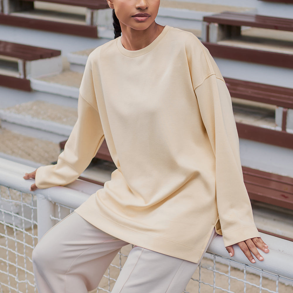 Back Pleated Sweatshirt